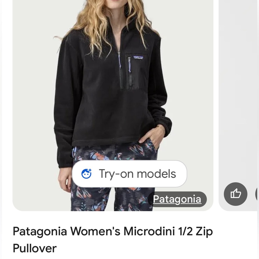 Women’s like new black xL Patagonia half zip fleece